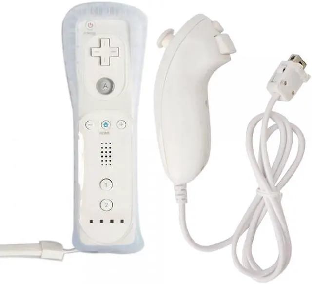 Main image of Wireless Remote Controller + Silicone Case for Nintendo Wii - White (Althemax) - OEM
