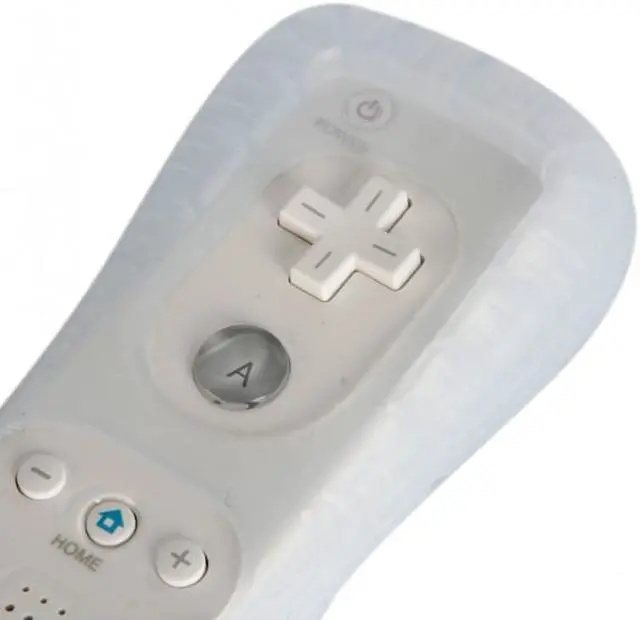 Alt view image 2 of 4 - Wireless Remote Controller + Silicone Case for Nintendo Wii - White (Althemax) - OEM