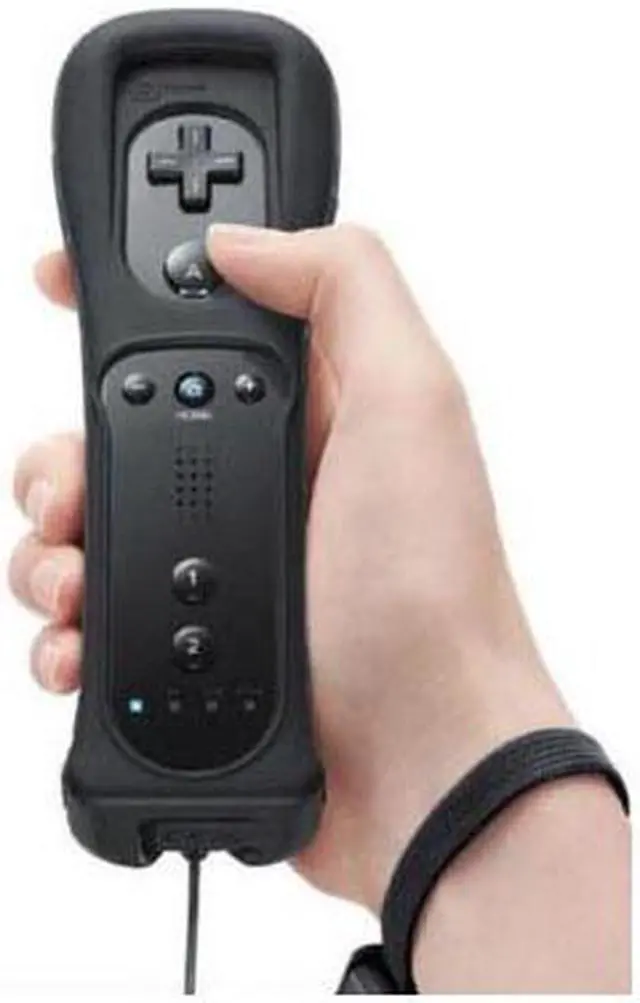 Alt view image 2 of 4 - Wireless Remote + Silicone Case + Nunchuck Controller Set for Nintendo Wii - Black (Althemax)