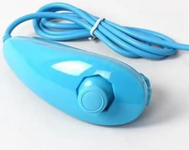 Alt view image 2 of 4 - Wireless Remote + Silicone Case + Nunchuck Controller Set for Nintendo Wii - Blue (Althemax)
