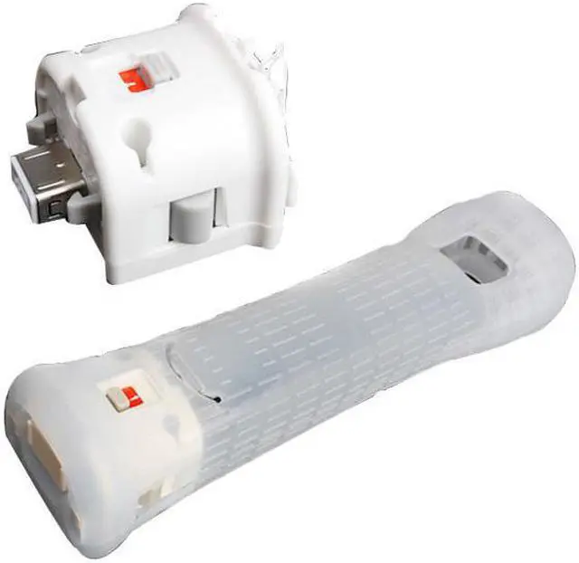 Main image of Motion Plus Sensor Adapter + Gel Silicone Skin for Wii Remote Controller - White (Althemax)
