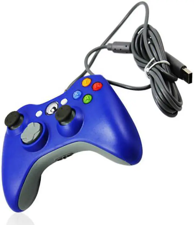 Alt view image 2 of 3 - Wired USB Game Pad Joysticks Controller Reomte For Microsoft xBox 360 - Blue (Althemax)