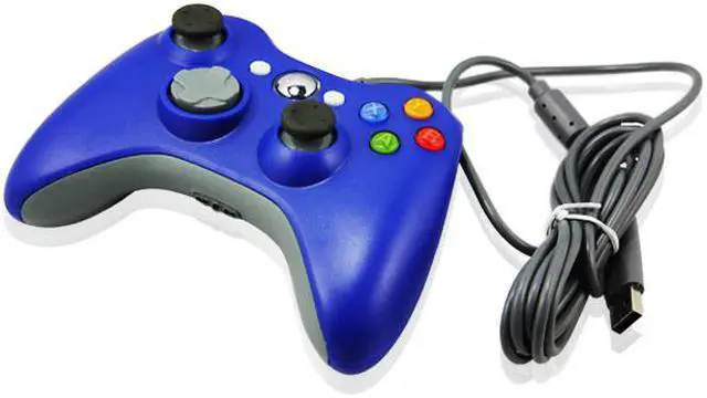 Main image of Wired USB Game Pad Joysticks Controller Reomte For Microsoft xBox 360 - Blue (Althemax)