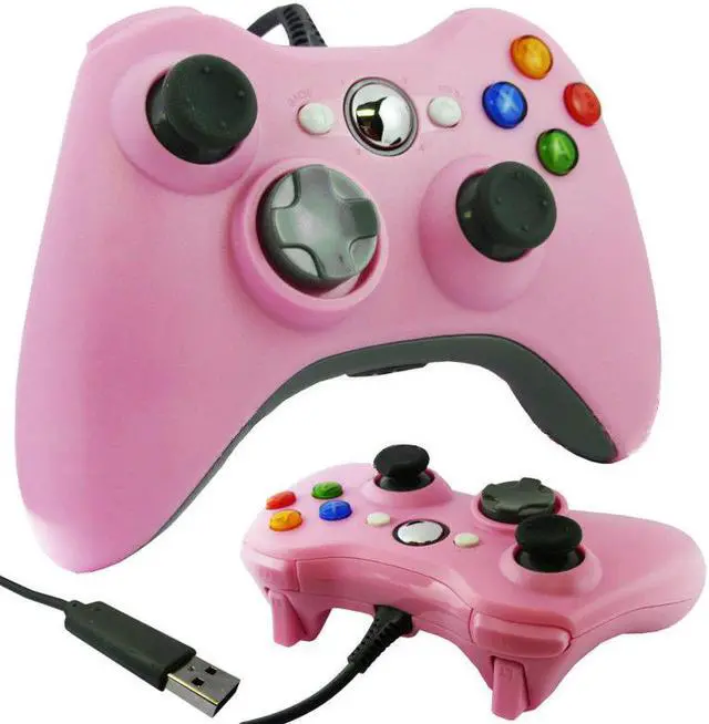 Alt view image 2 of 5 - Wired USB Game Pad Joysticks Controller Reomte For Microsoft xBox 360 - Pink (Althemax)