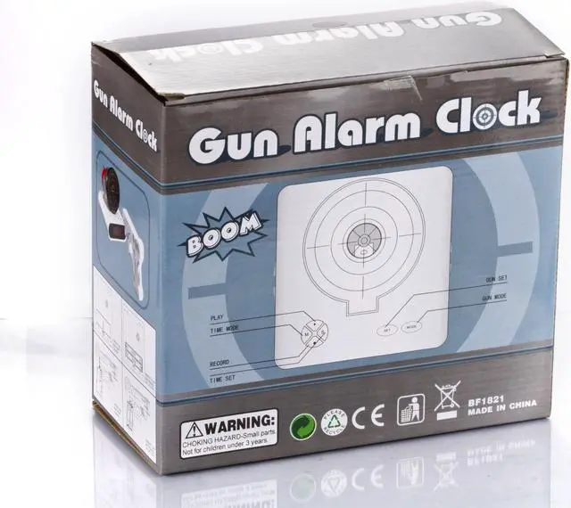 Alt view image 5 of 5 - Novelty Gadget Funny LCD Shooting Game Target Panel Gun Alarm Clock Gift Toy - Black (Althemax)