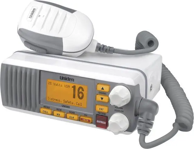 Main image of Uniden - UM385 - Uniden - Um385 25 Watt Fixed Mount Class D Submersible Vhf Marine Radio With 4 Digit & B Channels