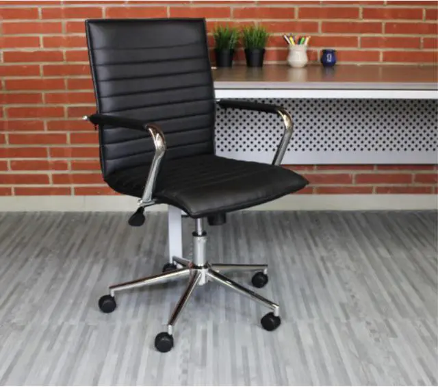 Main image of Boss Black Vinyl Hospitality Chair