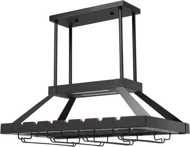 Alt view image 16 of 17 - Elegant Designs 2 Light LED Overhead Wine Rack, Oil Rubbed Bronze