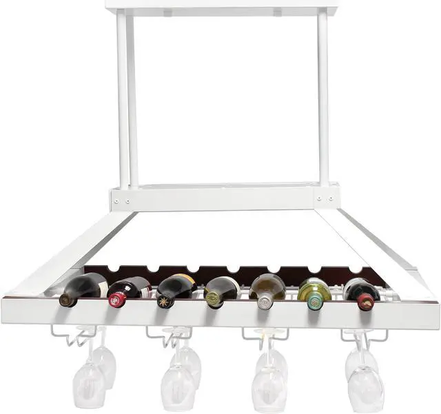 Alt view image 5 of 16 - Elegant Designs 2 Light LED Overhead Wine Rack, White