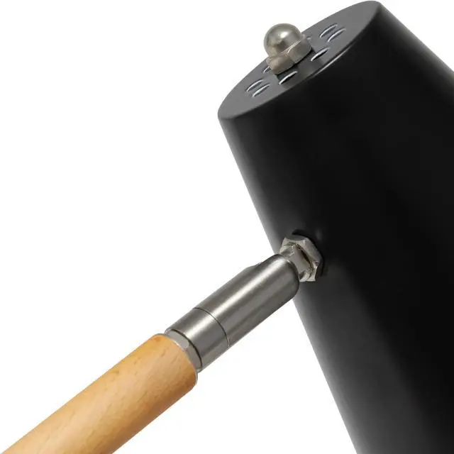 Alt view image 5 of 16 - Simple Designs Black Matte and Wooden Pivot Desk Lamp
