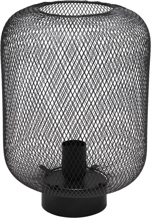 Main image of Simple Designs Black Metal Mesh Industrial Table Lamp