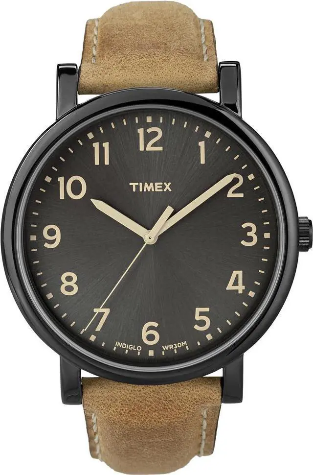 Alt view image 3 of 9 - Men's Timex Originals 20mm Leather Strap Watch T2N677