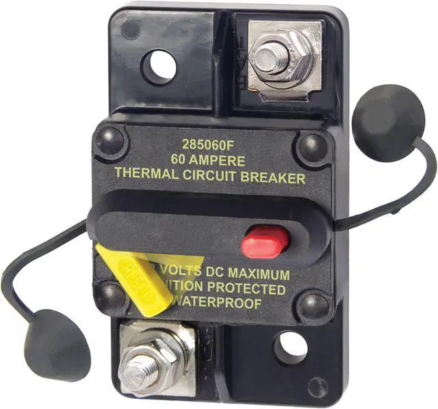 Alt view image 7 of 8 - Blue Sea 7184 60 Amp Circuit Breaker Surface Mt 285 Series