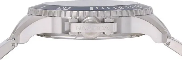 Alt view image 9 of 11 - Men's Nautica Bayside 45mm Stainless Steel Band Watch NAPBYS006