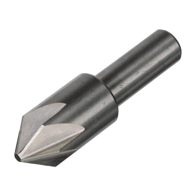 Drill America DEWCHAT 6-Flute Chatterless Countersink - 90° Angle, 7/8" Size, 1/2" Shank, High-Speed Steel
