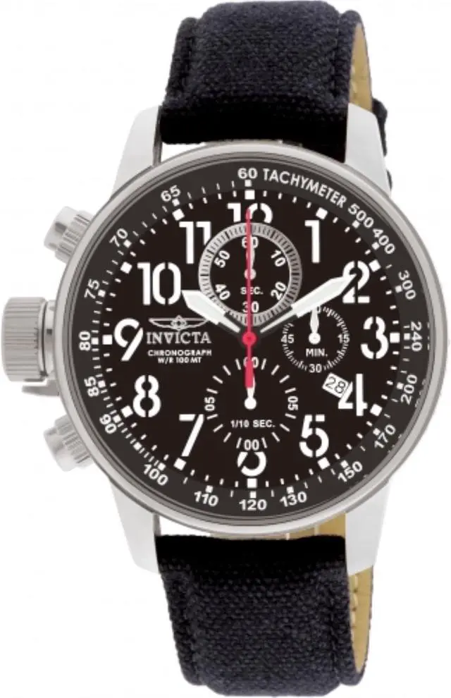 Alt view image 14 of 15 - Invicta 1512 Men's Black 1/10 Second Lefty Chronograph