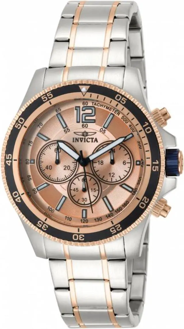 Alt view image 2 of 3 - Invicta 13977 Men's Specialty Chrono Silver-Tone Ss Rose-Tone Dial Watch