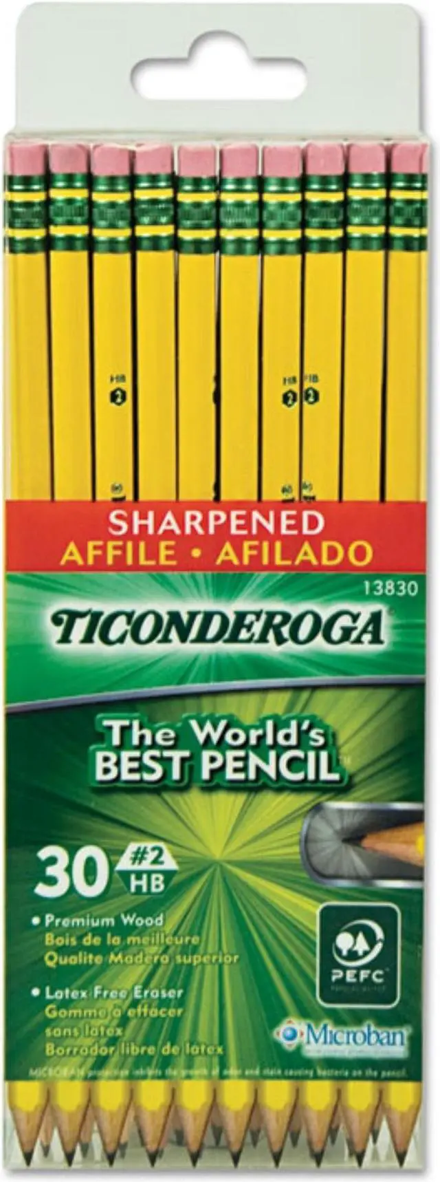 Alt view image 2 of 3 - Ticonderoga Pre-Sharpened Pencil ,PENCIL,TIC #2 PRESHARP,YL
