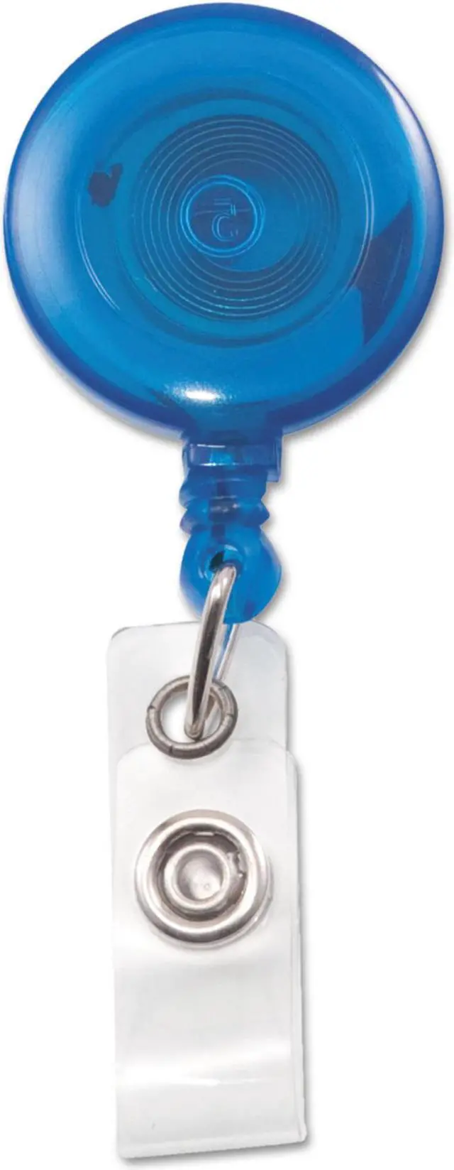 Main image of Advantus Translucent Retractable ID Card Reel ,LANYARDS,CARD REEL 12,BE