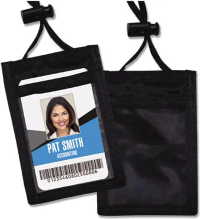 Alt view image 3 of 4 - Advantus ID Badge Holders With Convention Neck Pouch ,LANYARDS,ID NCK VERT12,BK