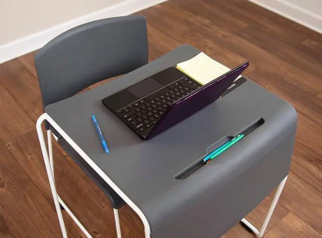 Alt view image 6 of 6 - Lightweight Stackable Student Desk and Chair