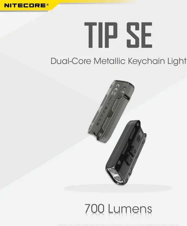 Alt view image 2 of 13 - Nitecore Tip Se 700 Lumen Rechargeable Keychain Edc Flashlight