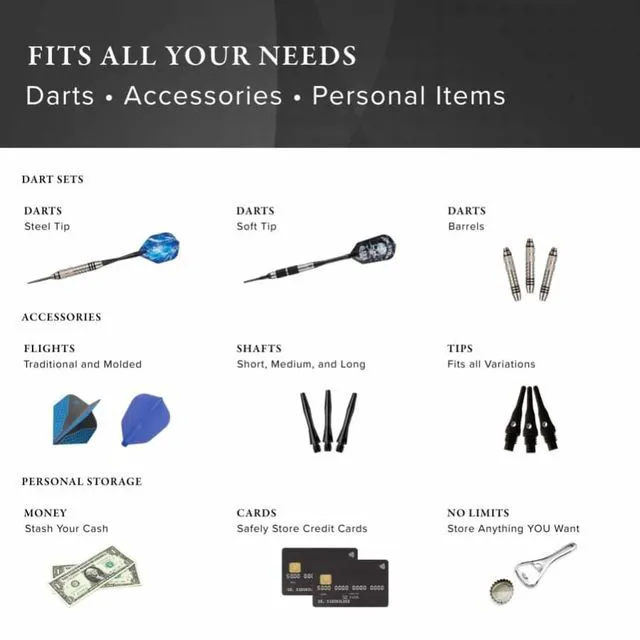 Alt view image 6 of 6 - Casemaster Plazma Dart Case Black with Sapphire Zipper
