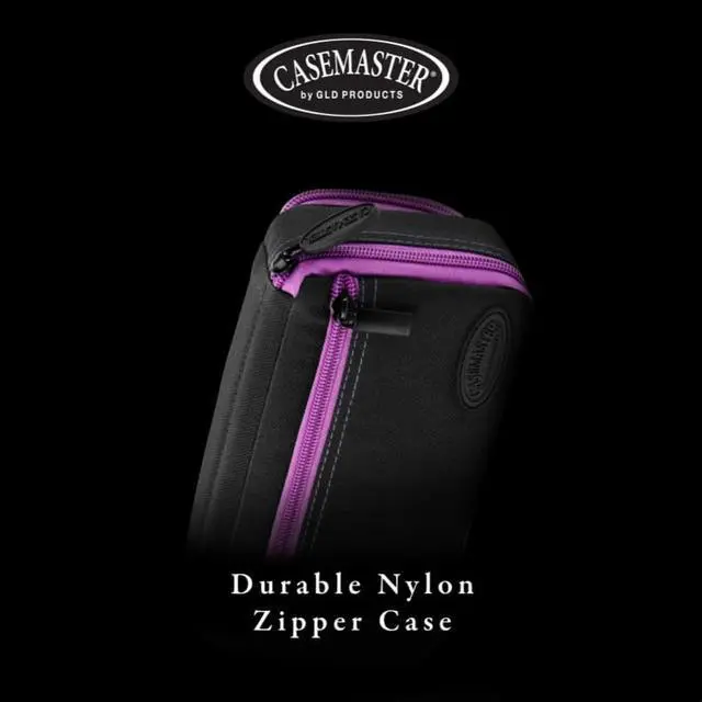 Alt view image 5 of 6 - Casemaster Plazma Plus Dart Case Black with Amethyst Zipper and Phone Pocket