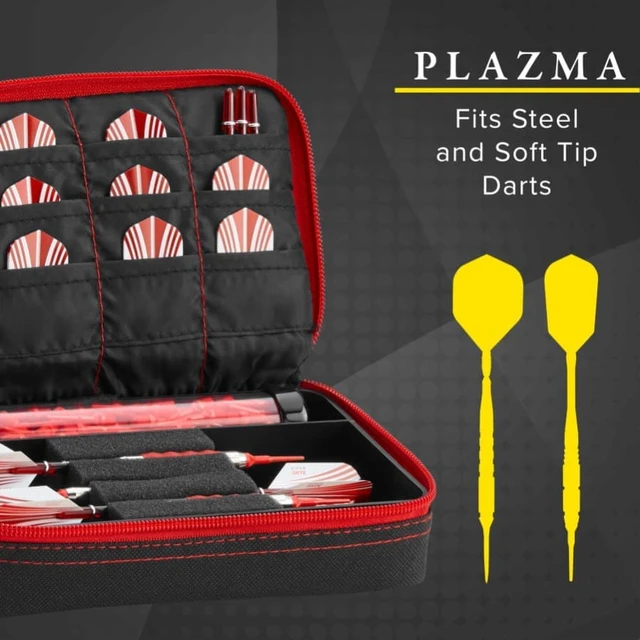 Alt view image 2 of 6 - Casemaster Plazma Dart Case Black with Ruby Zipper