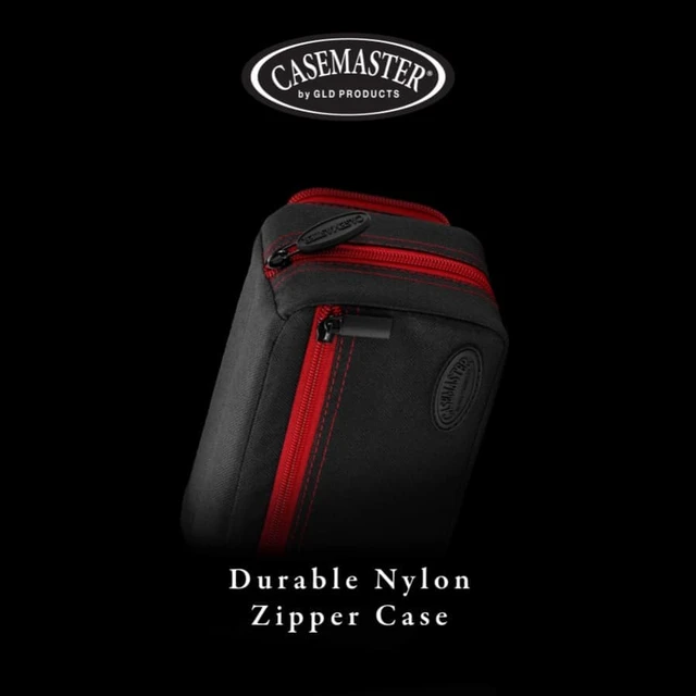 Alt view image 5 of 6 - Casemaster Plazma Pro Dart Case Black with Ruby Zipper and Phone Pocket