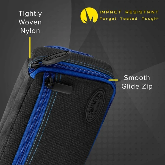Alt view image 4 of 6 - Casemaster Plazma Plus Dart Case Black with Sapphire Zipper and Phone Pocket