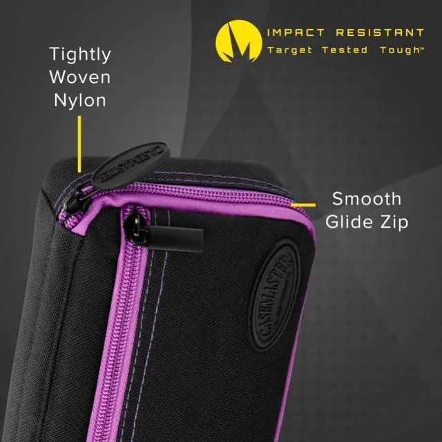 Alt view image 4 of 6 - Casemaster Plazma Dart Case Black with Amethyst Zipper