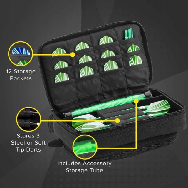 Alt view image 3 of 6 - Casemaster Plazma Plus Dart Case with Black Zipper and Phone Pocket