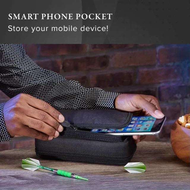 Alt view image 6 of 6 - Casemaster Plazma Plus Dart Case with Black Zipper and Phone Pocket