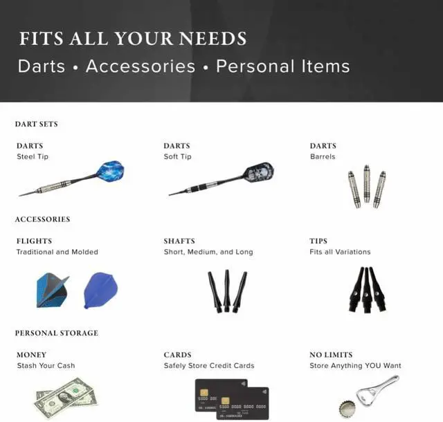 Alt view image 6 of 6 - Casemaster Plazma Dart Case Black with Amethyst Zipper