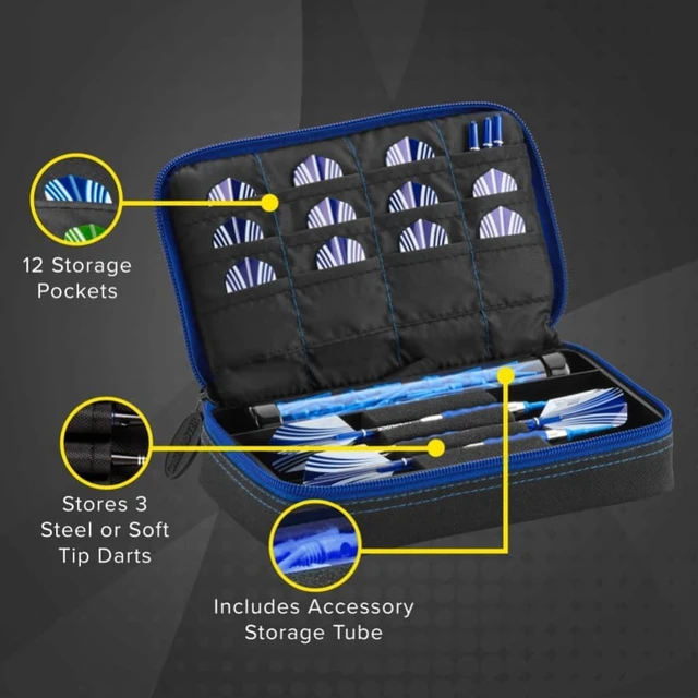 Alt view image 3 of 6 - Casemaster Plazma Dart Case Black with Sapphire Zipper