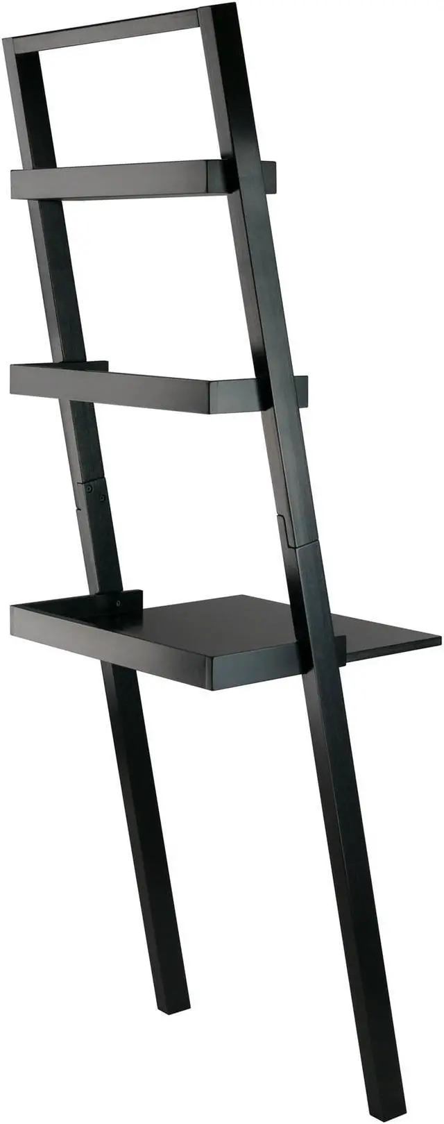 Alt view image 14 of 14 - Winsome Wood 29323 Bellamy Leaning Desk with 2 Shelves, Black