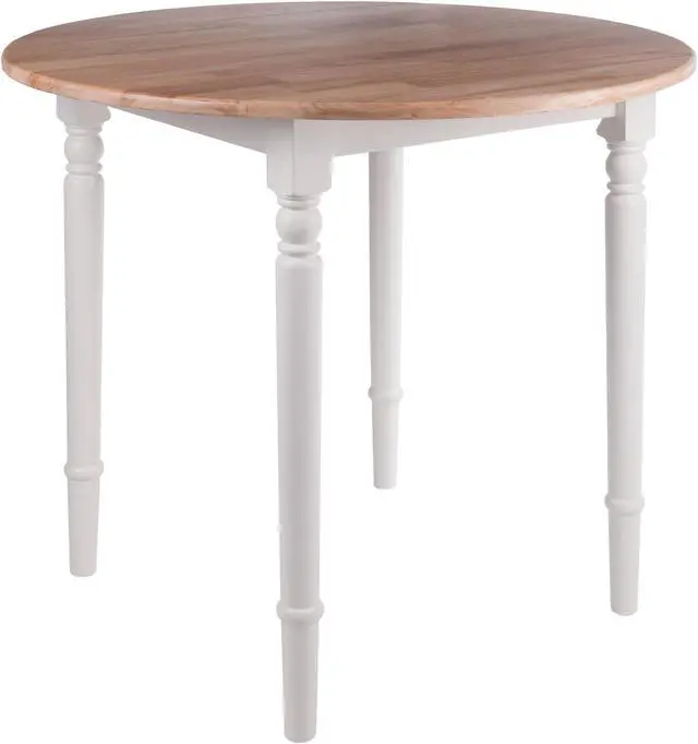Main image of Sorella Round Drop Leaf Table Natural/White Finish 53036