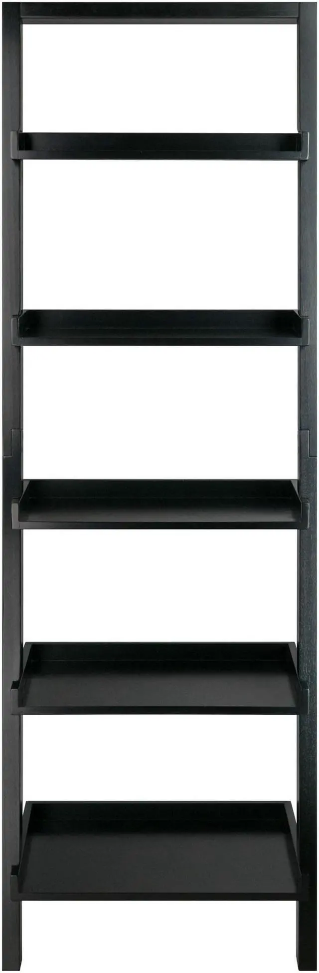 Alt view image 12 of 20 - Winsome Wood 29553 Bellamy Leaning Shelf, Black