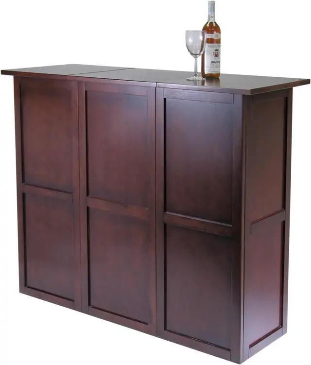 Alt view image 10 of 18 - Walnut Newport Wine Bar Expandable Counter