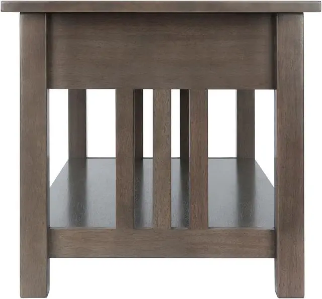 Alt view image 4 of 17 - Stafford Coffee Table Oyster Gray Finish 16040