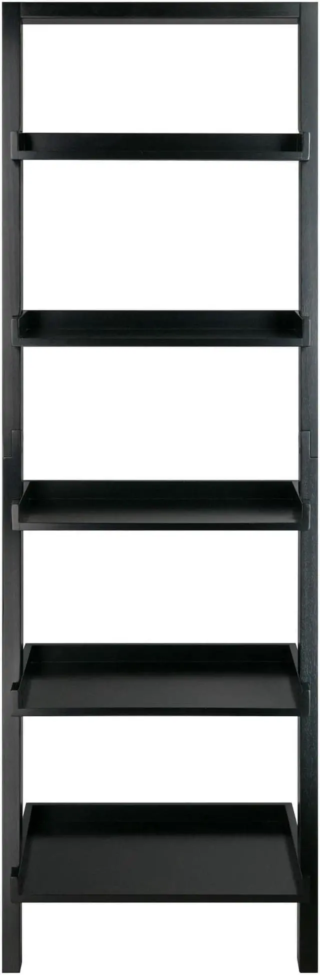 Alt view image 11 of 20 - Winsome Wood 29553 Bellamy Leaning Shelf, Black