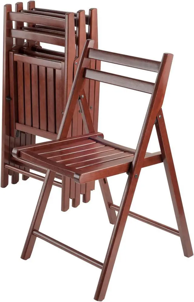 Main image of Robin 4-Pc Folding Chair Set, Walnut