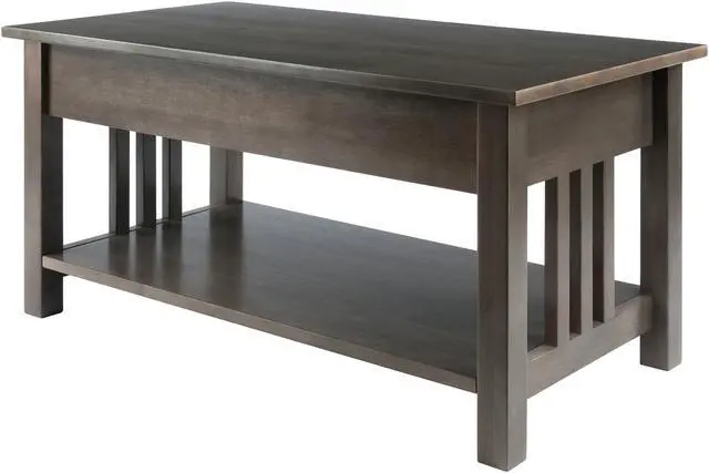 Alt view image 6 of 17 - Stafford Coffee Table Oyster Gray Finish 16040