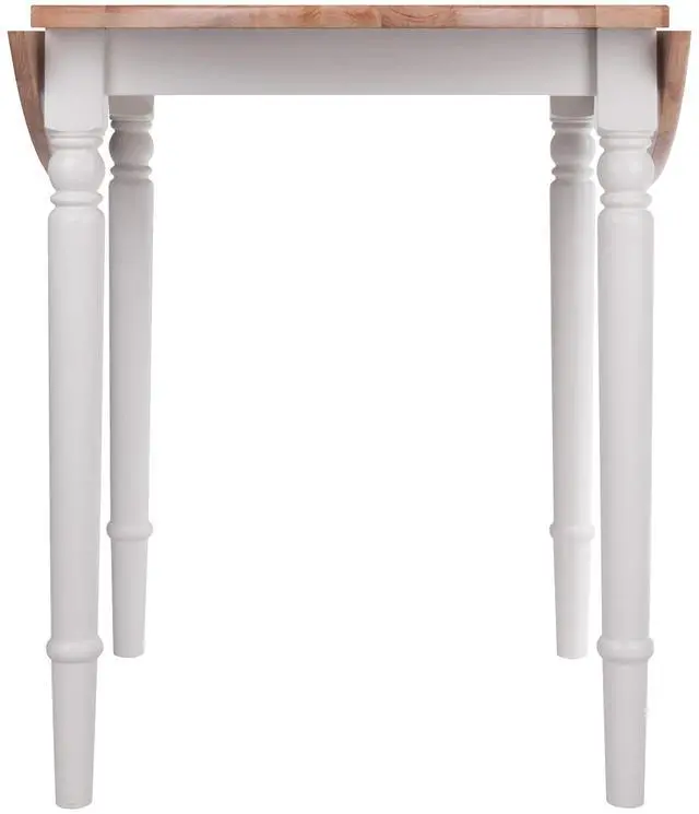 Alt view image 5 of 14 - Sorella Round Drop Leaf Table Natural/White Finish 53036