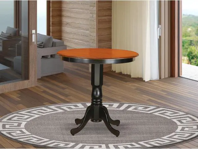 Alt view image 2 of 5 - JAT-BLK-TP Counter height Table in black and Cherry