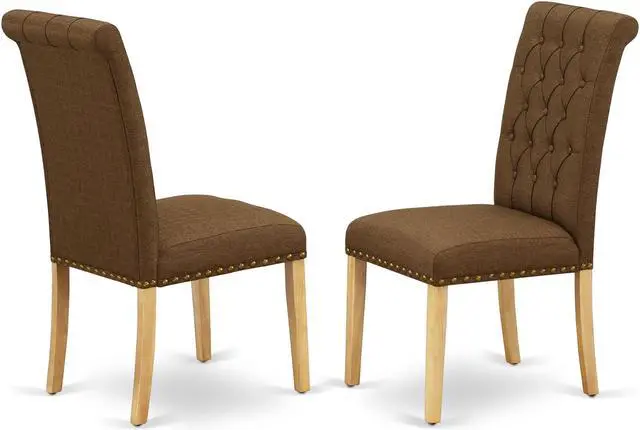 Main image of Set of 2 Chairs BRP4T18 Bremond Parson Chair With Oak Leg And Linen Fabric