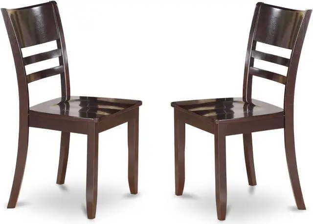 Main image of Set of 2 Chairs LYC-CAP-W Lynfield Dining Chair with Wood Seat in Cappuccino Finish