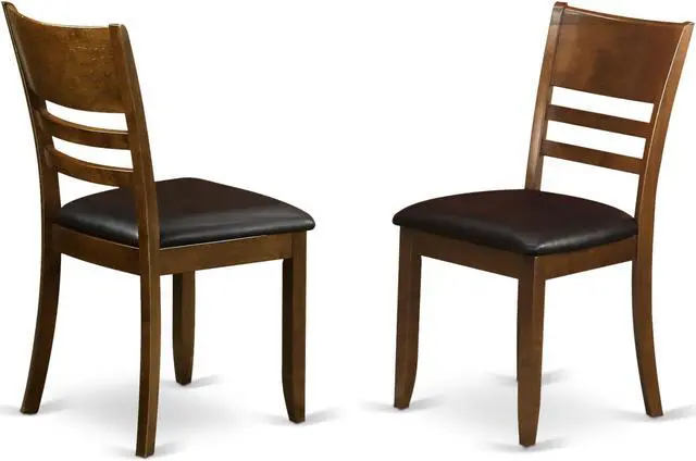 Main image of Set of 2 Chairs LYC-ESP-LC Lynfield Dining Room Chair with Faux Leather Upholstered Seat in Espresso Finish