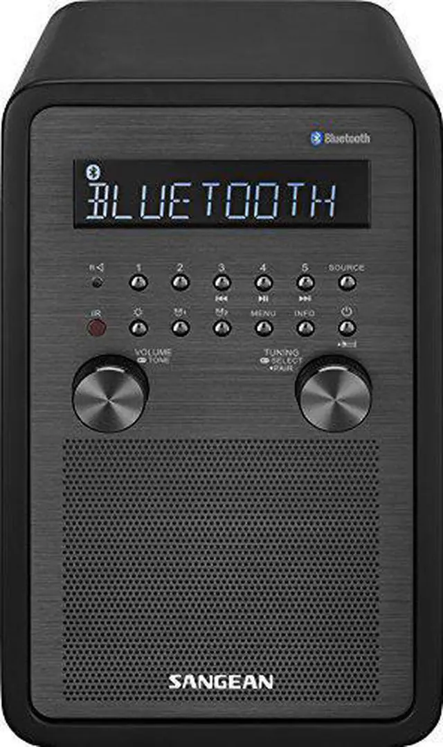 Alt view image 8 of 8 - Sangean AM FM BT Table Top Radio Black WR-50